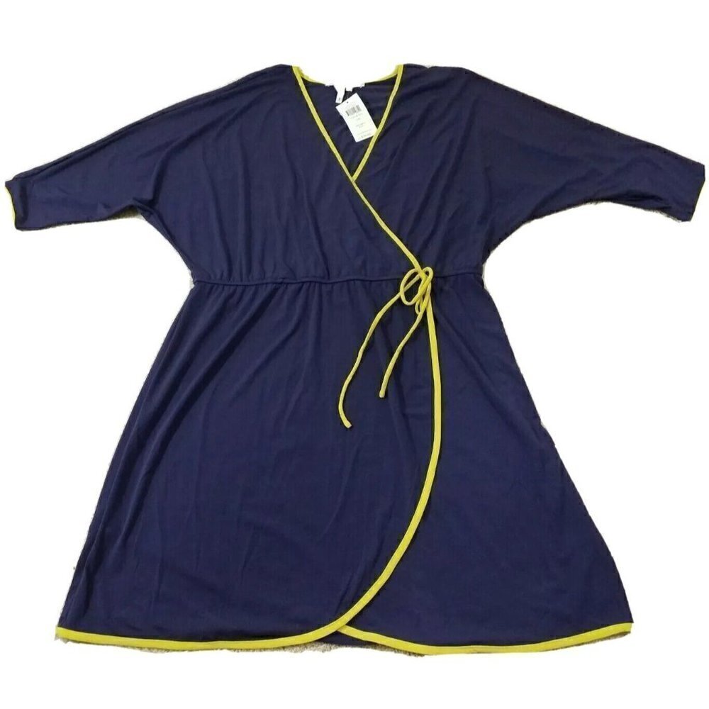 Max And Cleo~Women's Size XL~Dark Night Fax Wrap Dress NWT $98.00